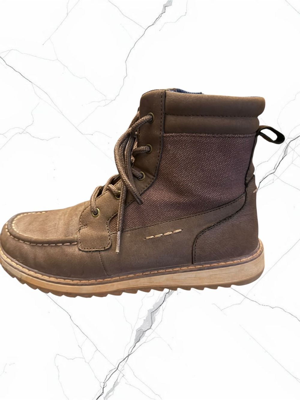 Highland Creek "Beau" Big Kids Moc-Toe High-Top Back to School